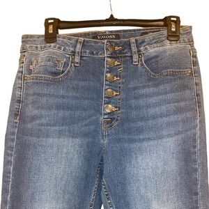 Vigoss Women’s Ace Skinny Stretch High Rise Button Fly Jeans Crop‎ size W29 L27